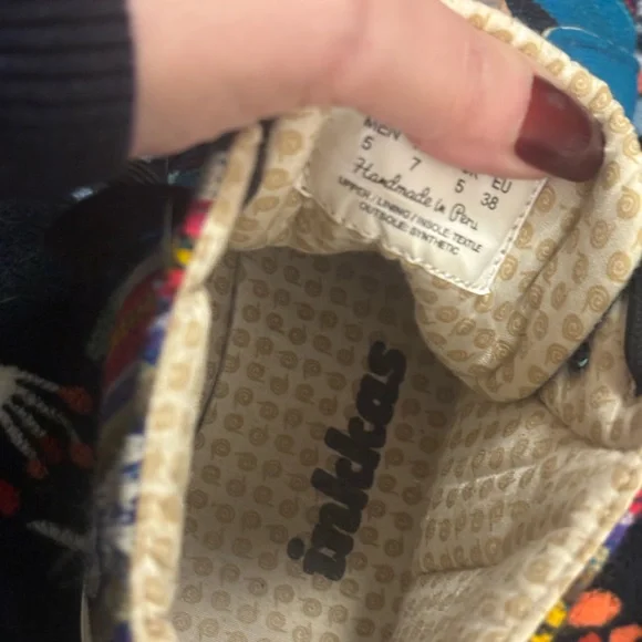 Inkkas Multicolor Striped High-Top Sneakers Handmade In Peru - Picture 9 of 12